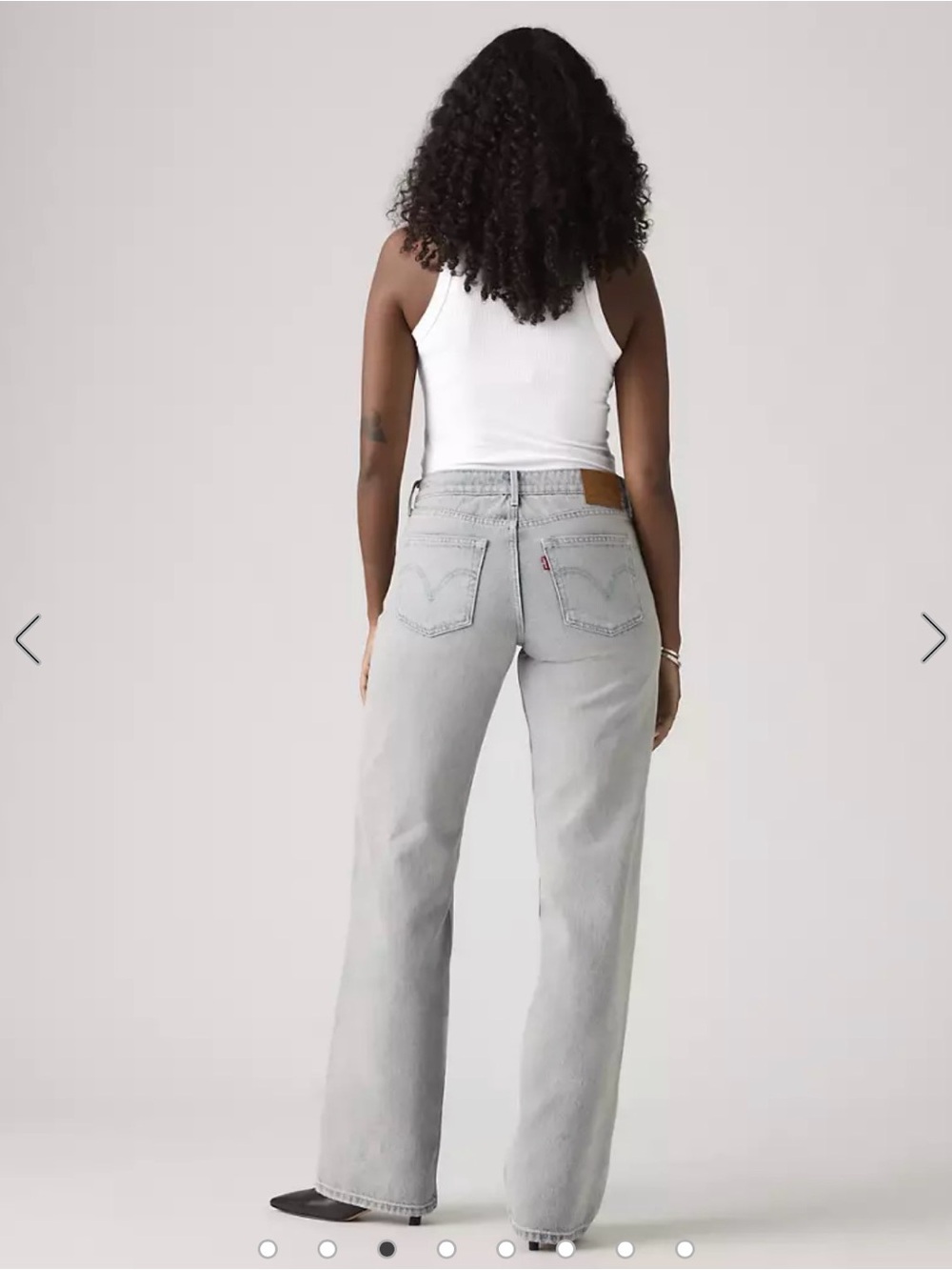 LEVIS Light Gray Wide-Leg Jeans - Classic Casual Style